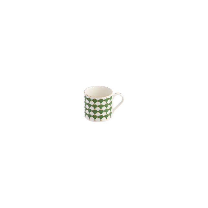 Hermia Peyda Dark Green Juego de tazas de café de porcelana